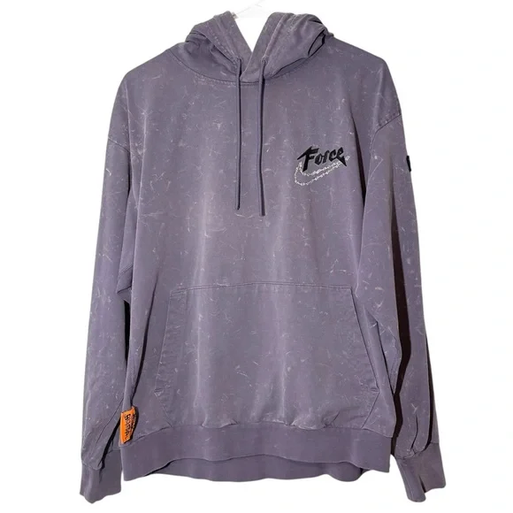 Nike Men’s Force Hoops Narrative Narr Hoodie in Purple and Black Size Large
